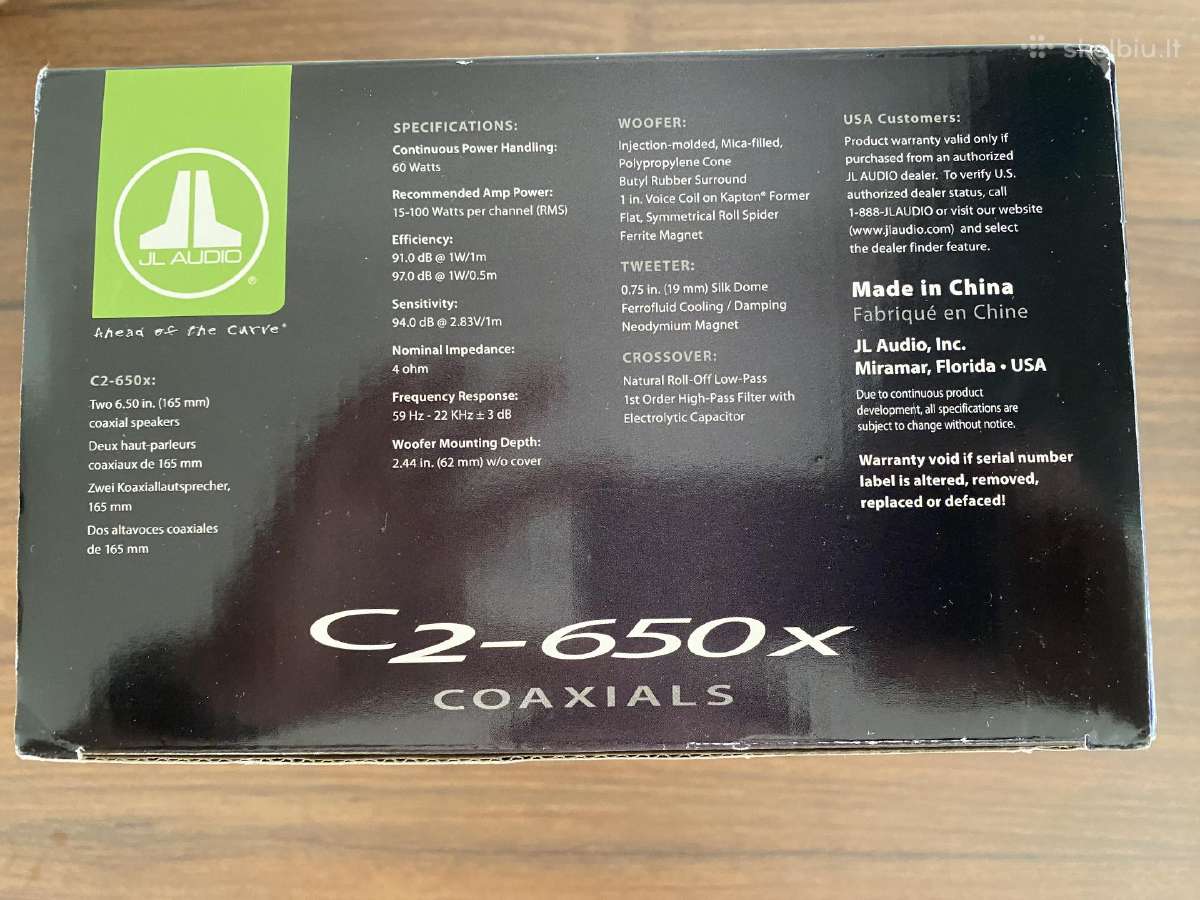 Garso kolonėlės Jl Audio C2-650x - nuotraukos Nr. 3