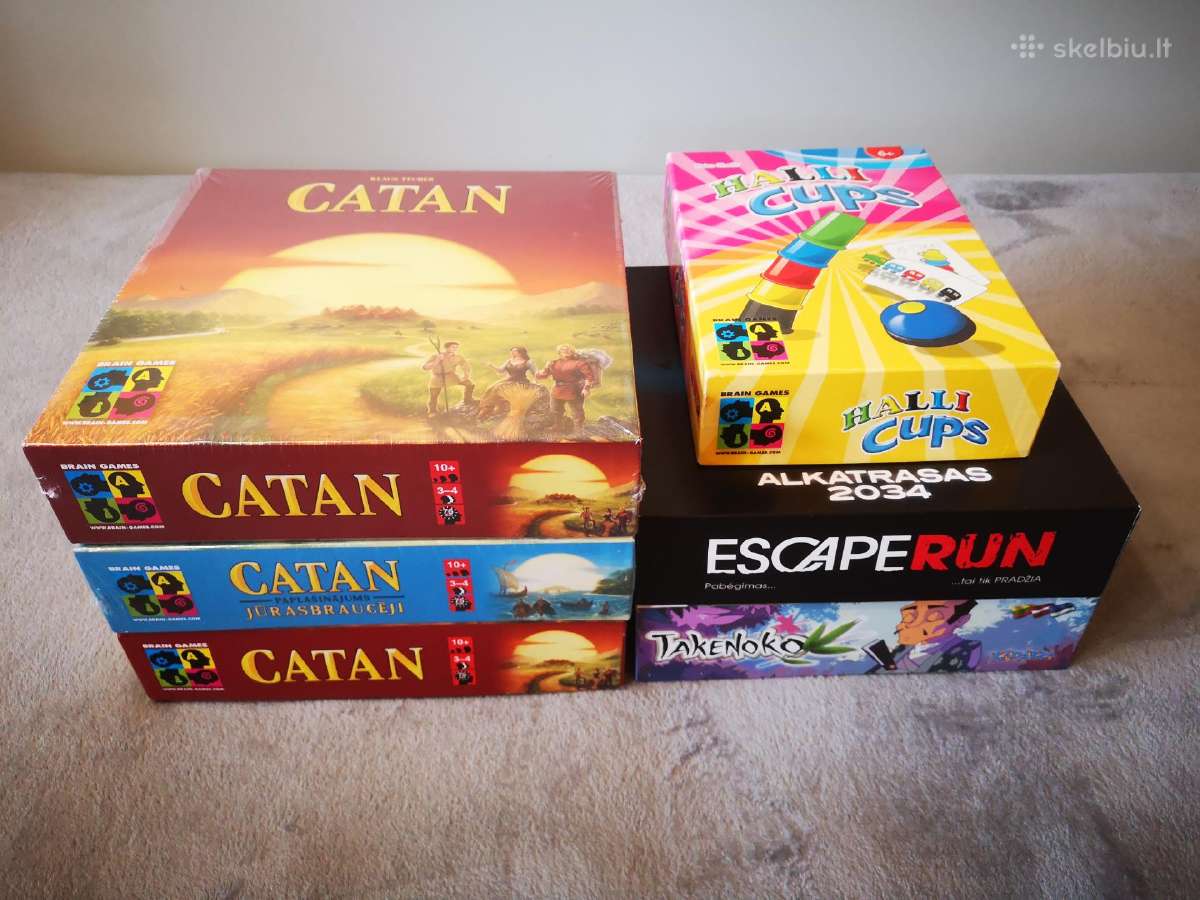 Stalo žaidimai Catan, Escape Run, Halli Cups