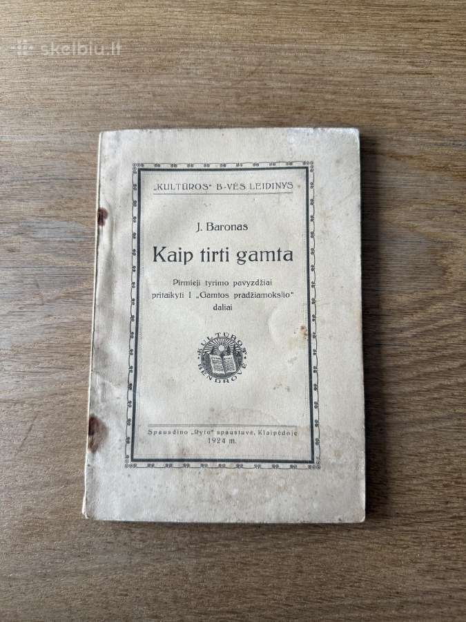 Kaip tirti gamtą 1924 m.
