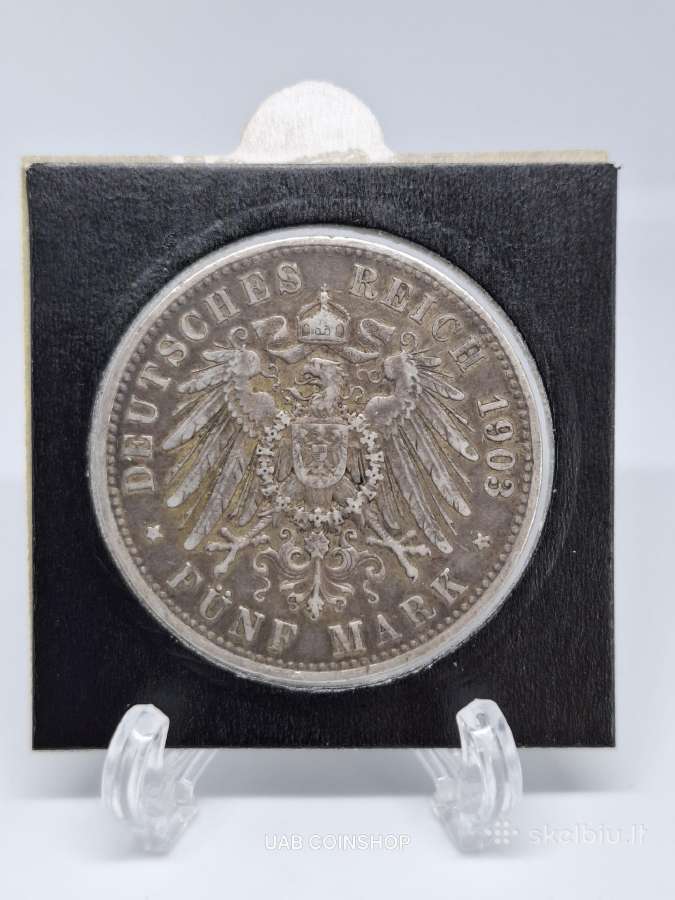 Vokietijos 1903 A 5 markės Konig Kaiser - nuotraukos Nr. 2