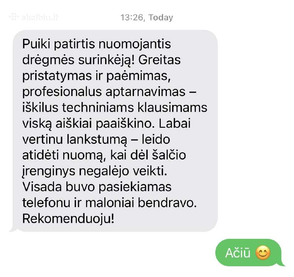 Dregmes surinkejas nuoma Vilnius - nuotraukos Nr. 5