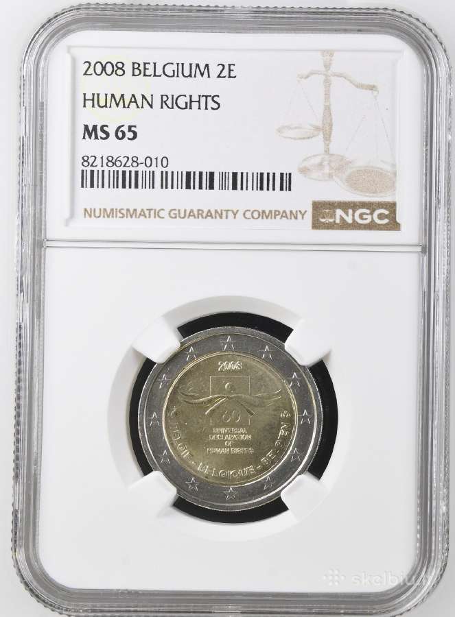 Sertifikuota Ngc Belgijos 2008 metų moneta
