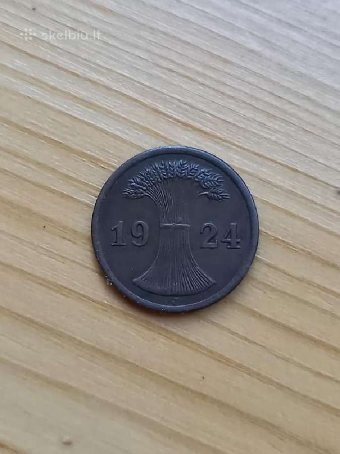 Vokietija - Veimaras 1924 J 2 rentenpfeniai - nuotraukos Nr. 2