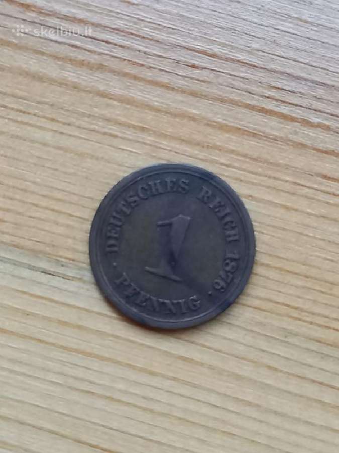 Vokietijos imperija 1876 D 1 pfenigis