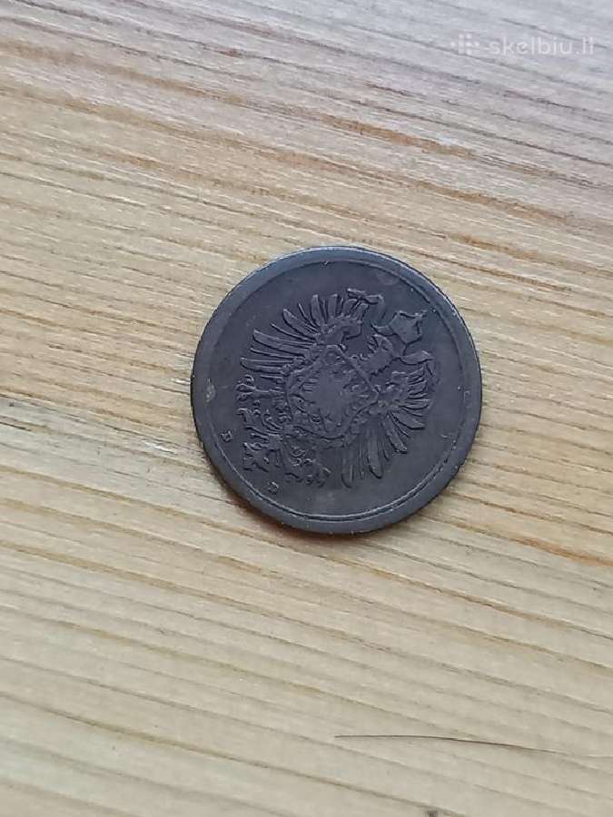 Vokietijos imperija 1876 D 1 pfenigis - nuotraukos Nr. 2