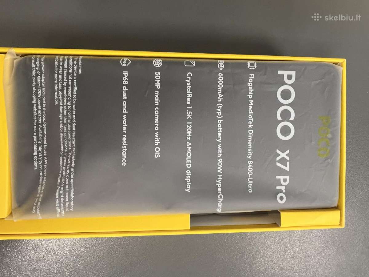 Poco X7 Pro 8gb/256gb Ds Black naujas! - nuotraukos Nr. 2
