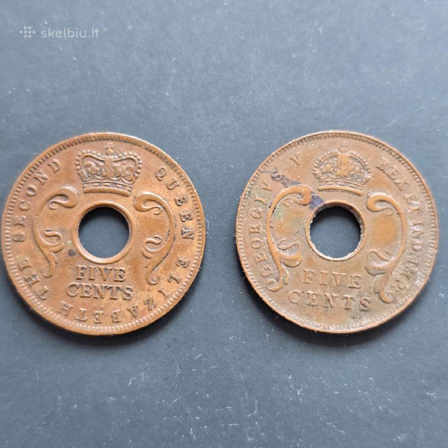 Rytų Afrika 1922,1956m 5 pensai - nuotraukos Nr. 2