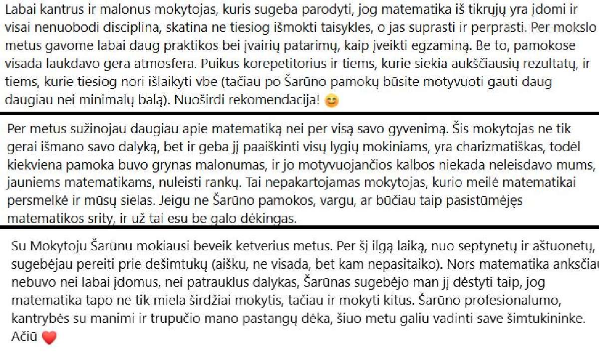 Matematikos korepetitorius 11-12 klasei - nuotraukos Nr. 8