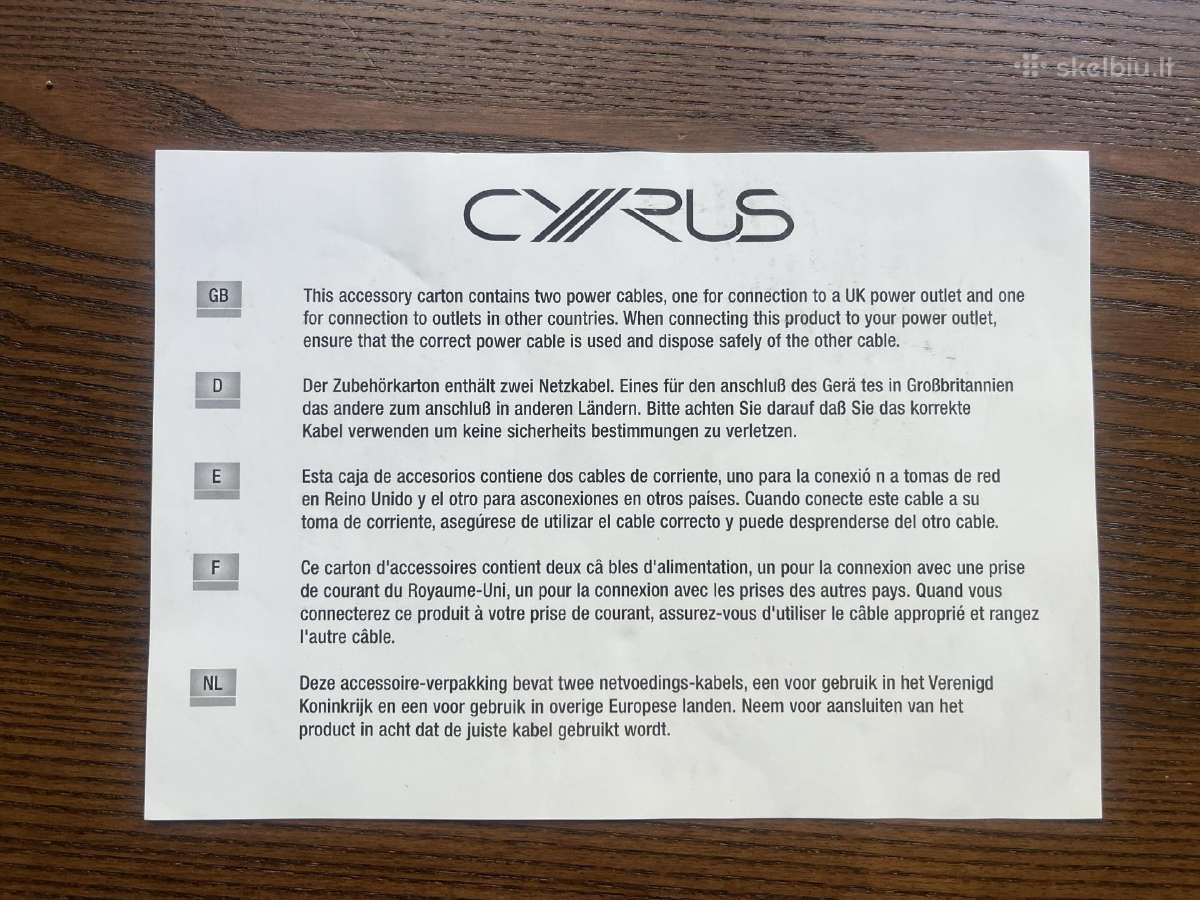 Cyrus 6 Dac Hi-fi High-end stiprintuvas - nuotraukos Nr. 9
