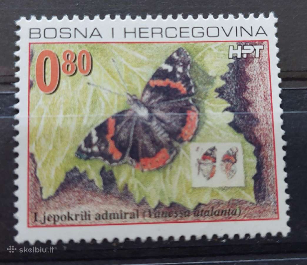 Bosnija ir Hercegovina 2002 drugelis , švarus, Mic