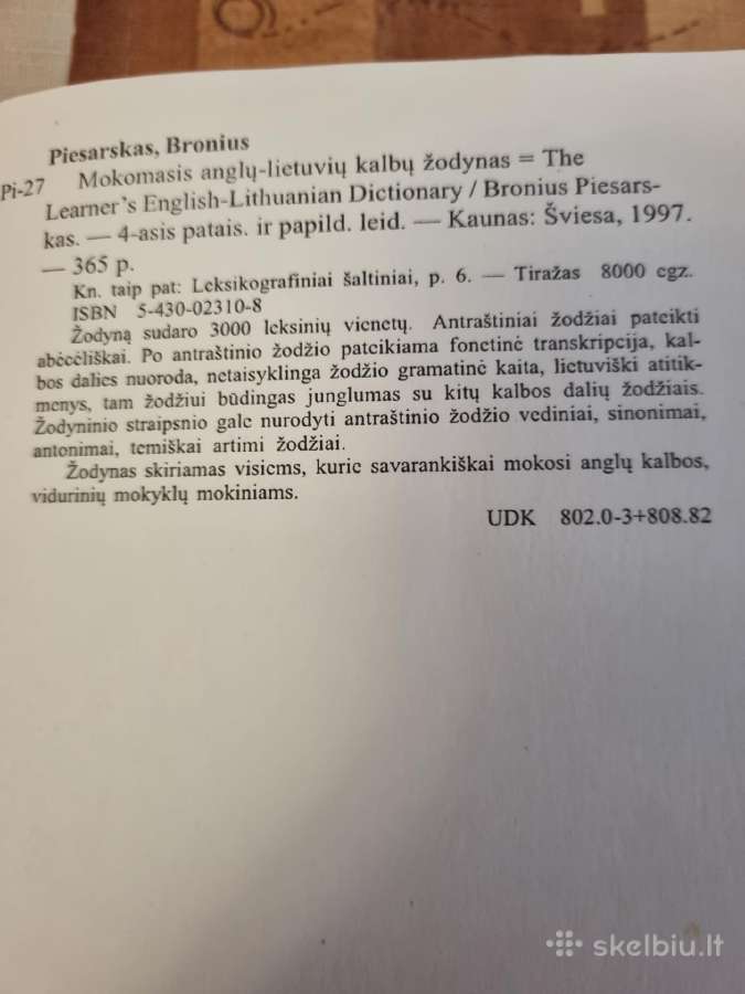 Mokomasis Anglų-lietuvių kalbų žodynas - nuotraukos Nr. 5