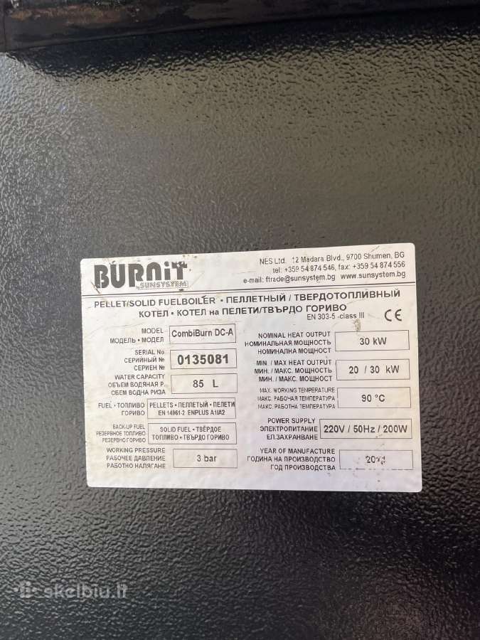 Parduodu Burnit 30kw Malkos/granulės katilą - nuotraukos Nr. 6