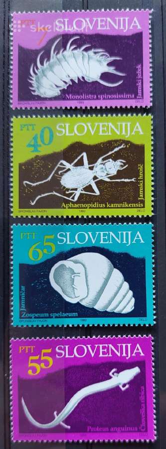 Slovėnija 1993 jūros fauna, švarus,michel 60-63