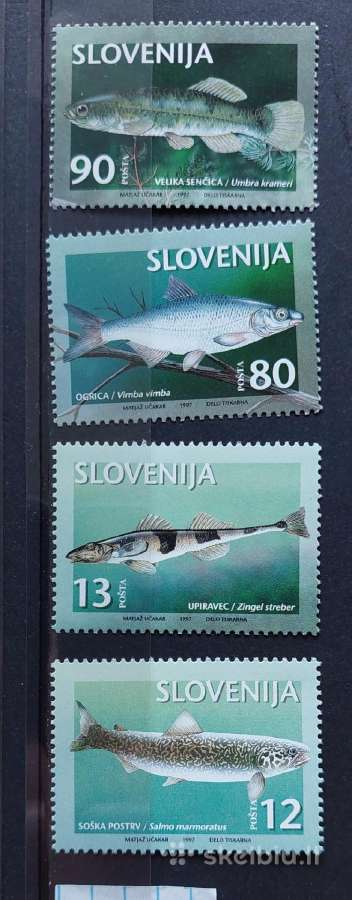 Slovėnija 1997 žuvis, švarus,michel 178-181