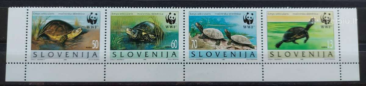 Slovėnija 1996 Wwf vežliai, švarus,michel 131-134