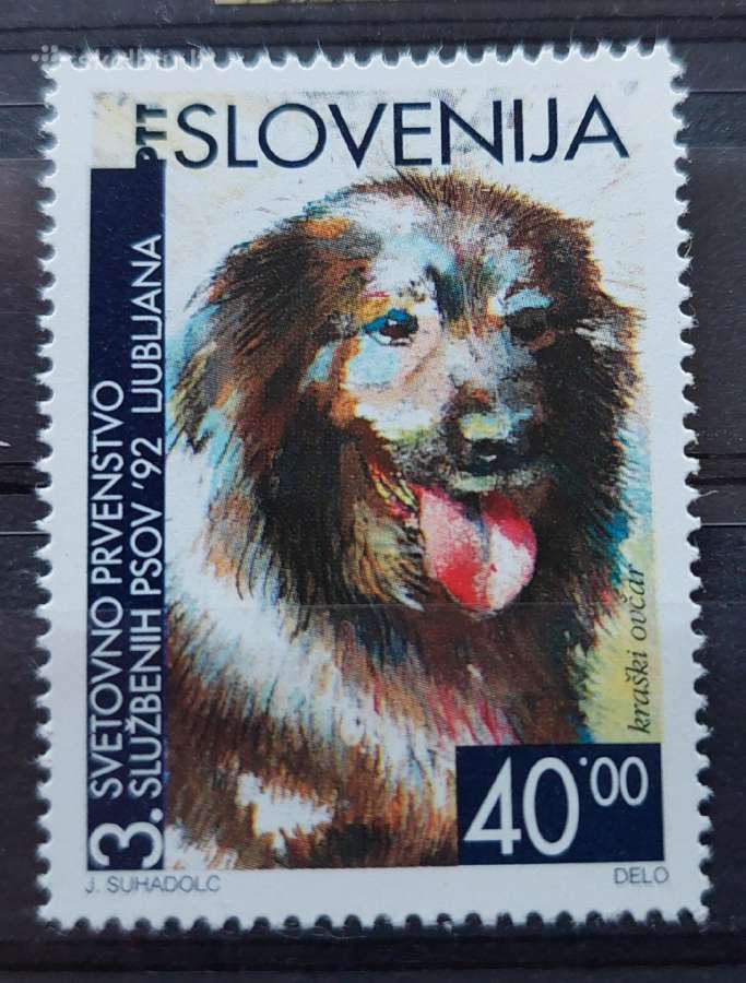 Slovėnija 1992 šuo, švarus,michel 29