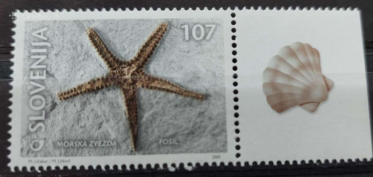 Slovėnija 2001 jūros fauna, švarus,michel 347