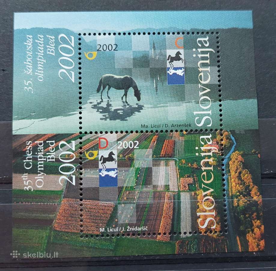 Slovėnija 2002 arklys, svarus Michel block16