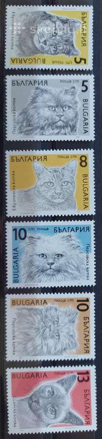 Bulgarija 1989 kates, švarus Michel 3808-3813