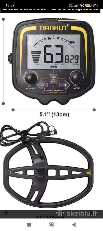!Metalo detektorius tx-850(komplektas)+priedai - nuotraukos Nr. 7