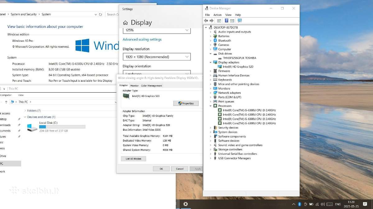 Lenovo T470s Nvme Fhd Ips Key light hdmi - nuotraukos Nr. 6