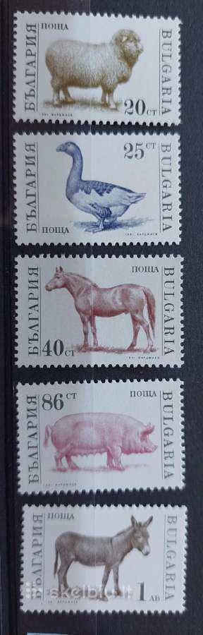 Bulgarija 1991 naminiai gyvūnai, švarus, Michel 39