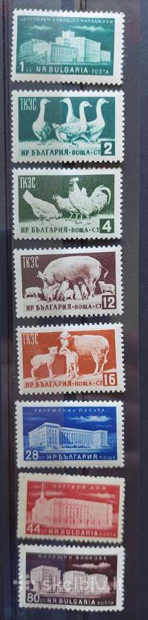 Bulgarija 1955 žemes ūkis, švarus, Michel 935-942