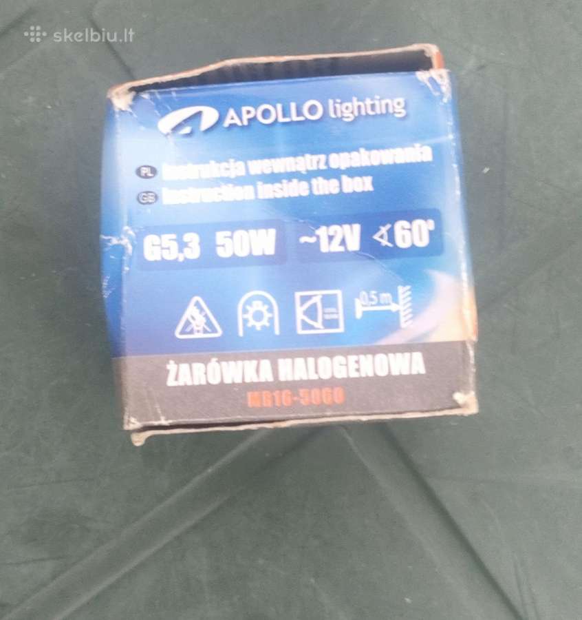 Apollo elektros halogen lemputė LED. 50w. 4vnt - nuotraukos Nr. 2