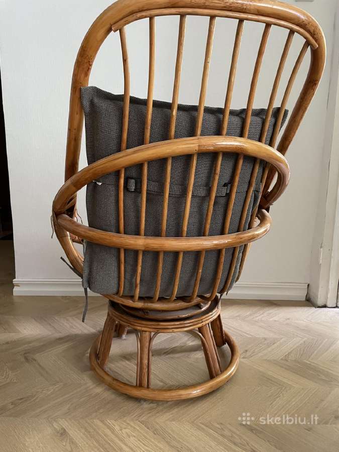 1970-ųjų „papasan“ stiliaus poilsio kėdė - nuotraukos Nr. 5