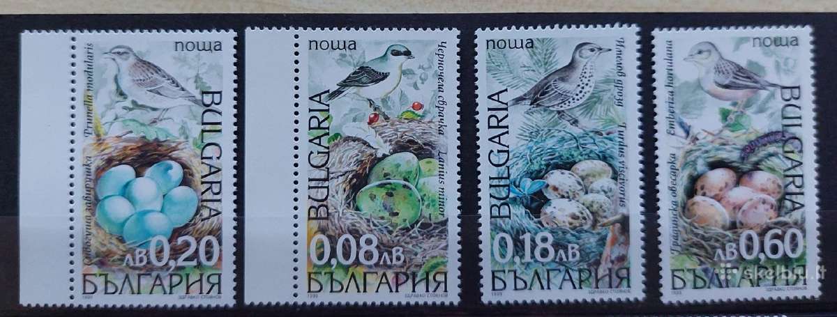 Bulgarija 1999 paukščiai, švarus, Michel 4421-4424