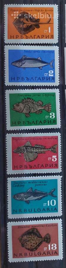 Bulgarija 1965 žuvis , švarus, Michel 1542-1547
