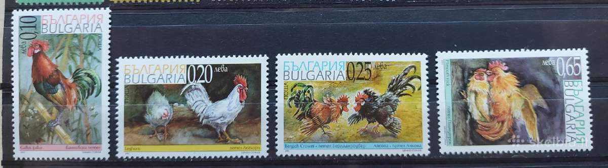 Bulgarija 2002 gaidžiai, švarus, Michel 4563-4566