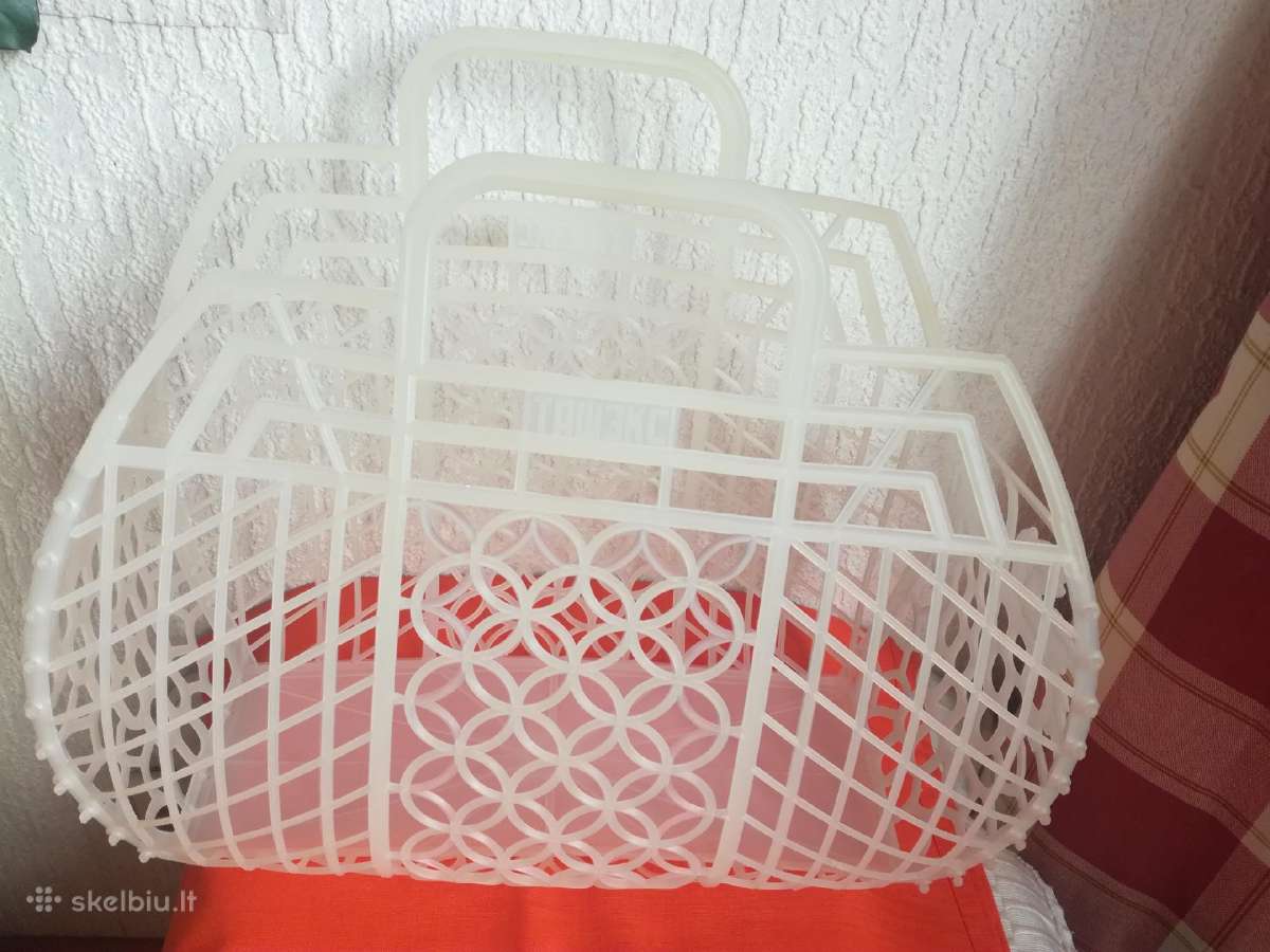 Labai senas,įdomus,kokybiškas,plastiko krepšis - nuotraukos Nr. 3