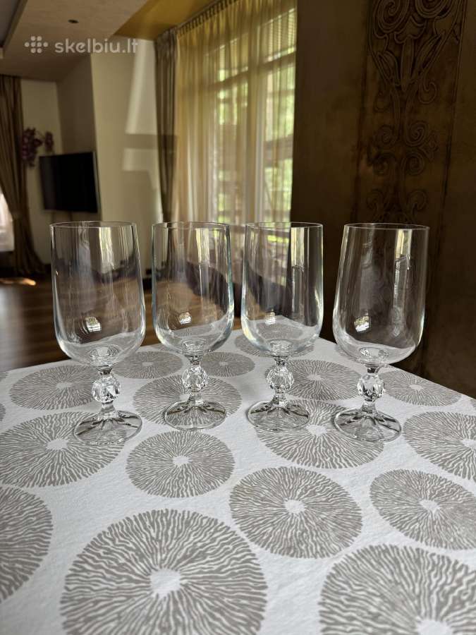 4 krištolinės taurės Crystalite Bohemia