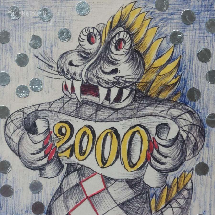Pieštas atvirukas 2000 m. " Drakonas ". - nuotraukos Nr. 5