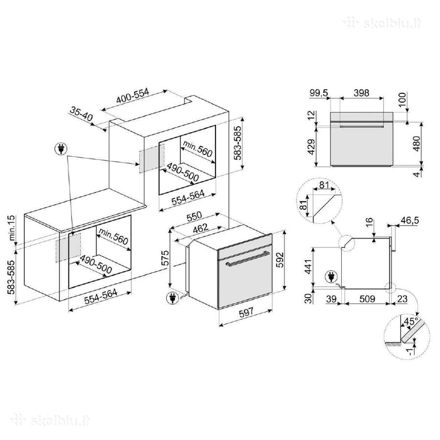Orkaitė Smeg Sf6400tvx - nuotraukos Nr. 2