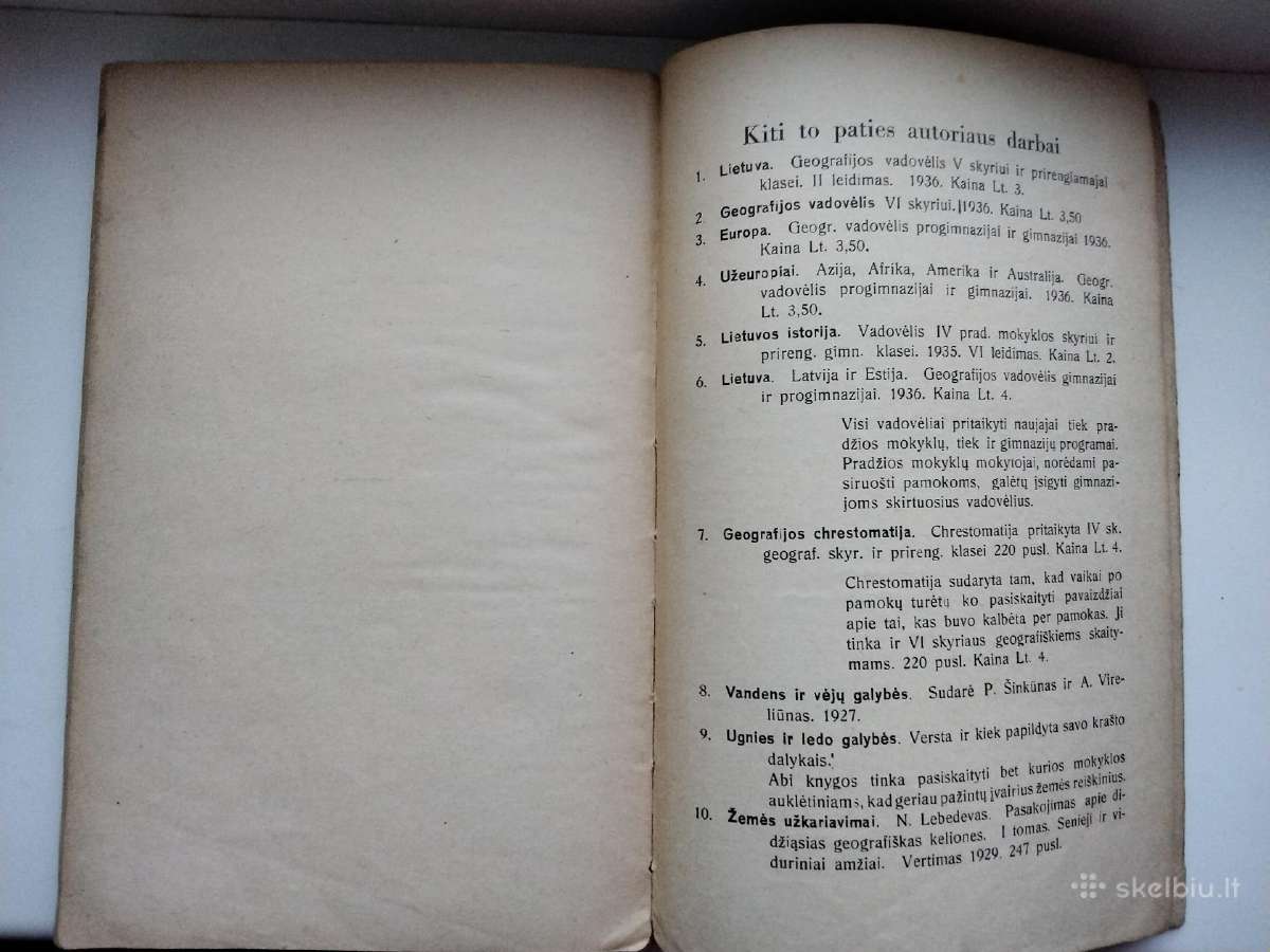 P. Šinkūnas. Geografijos vadovėlis. 1936 m. - nuotraukos Nr. 16