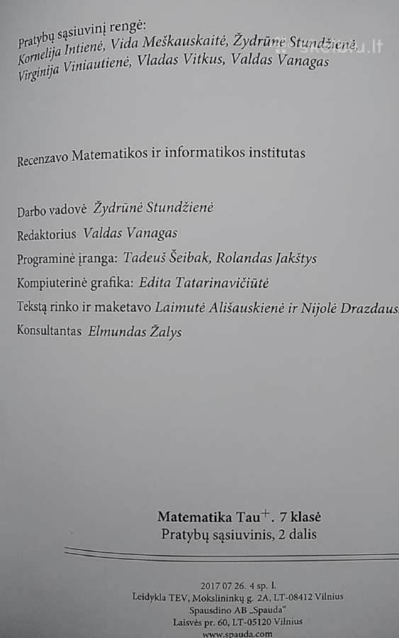 Matematika Tau plius. 7 klasė. Pratybų sąsiuvinis2 - nuotraukos Nr. 4