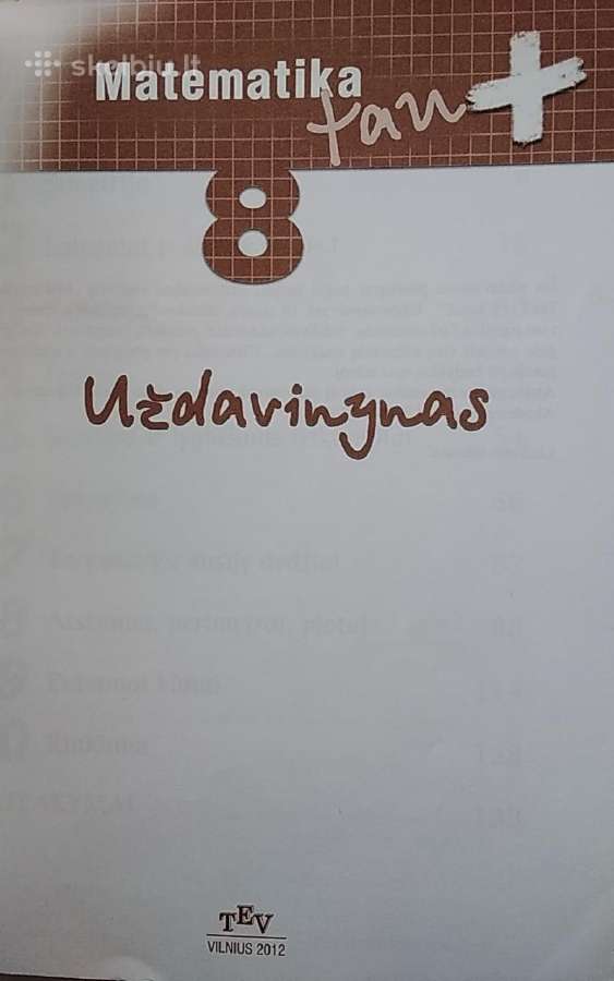 Matematika Tau Plius. 8 klasė. Uždavinynas - nuotraukos Nr. 3