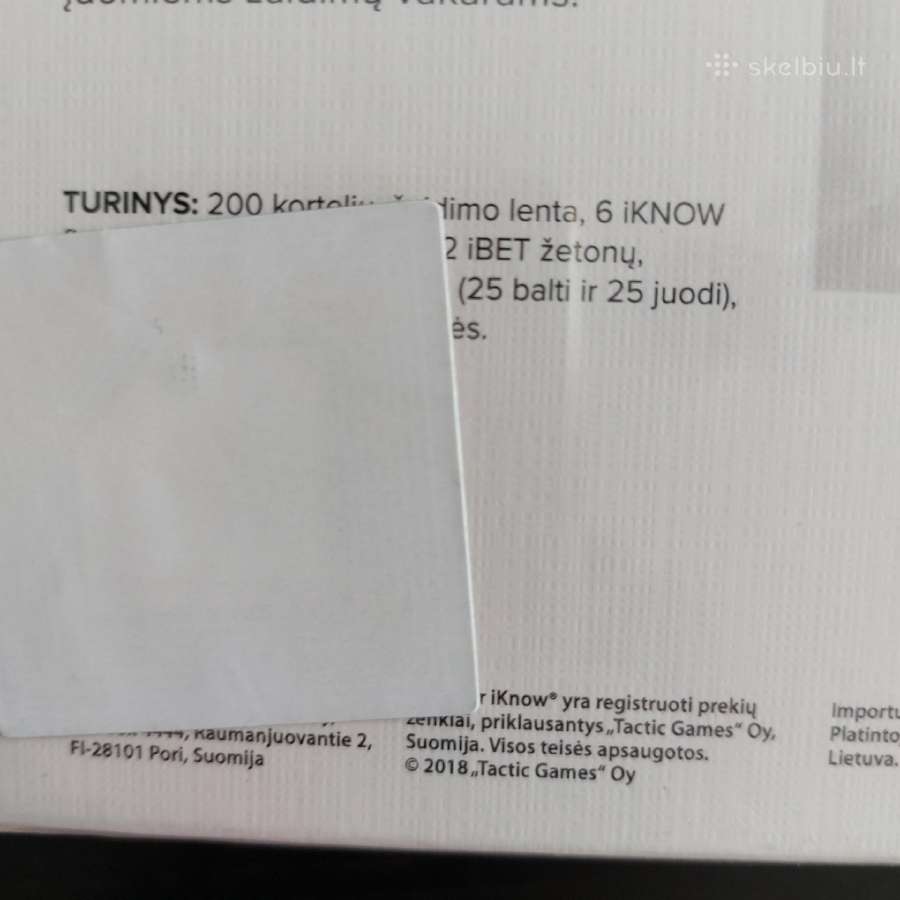 Naujasstalo žaidimas šeimai "I Know", Tactic - nuotraukos Nr. 12