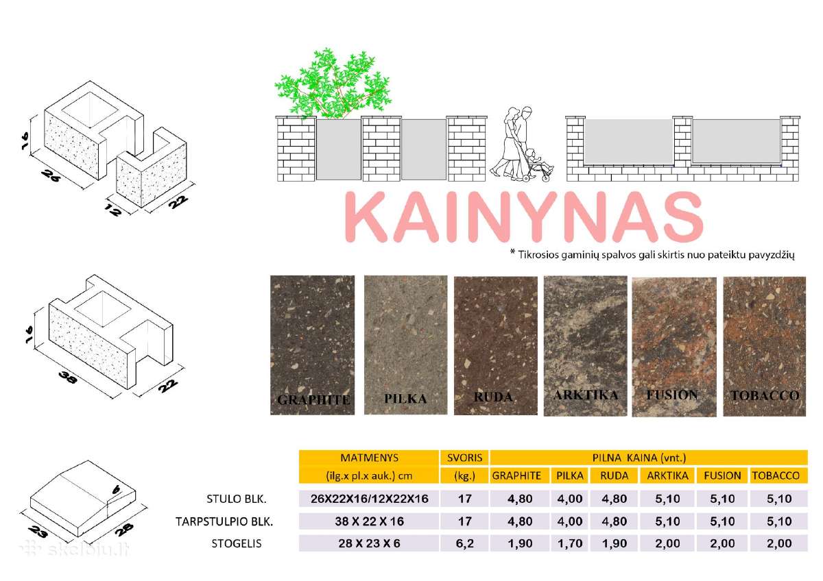 Skaldyti Tvoros Stulpo/tarpstulpio Blokeliaitvora