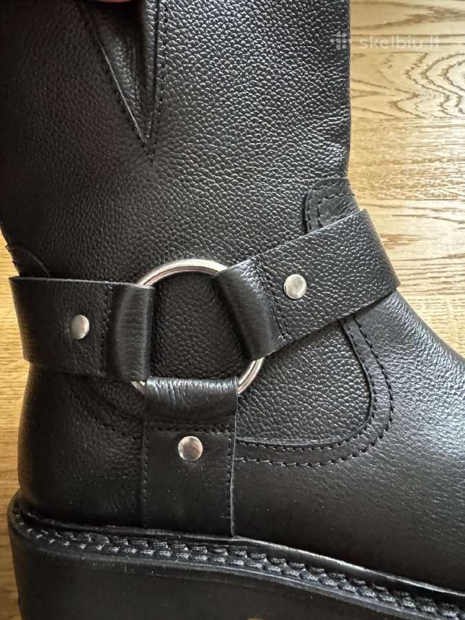 Nauji odiniai “biker stiliaus aulinukai 39 dydis - nuotraukos Nr. 3