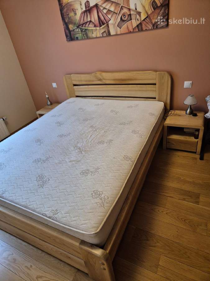 Uosinė lova su spintelėmis ir čiužiniu Gemega