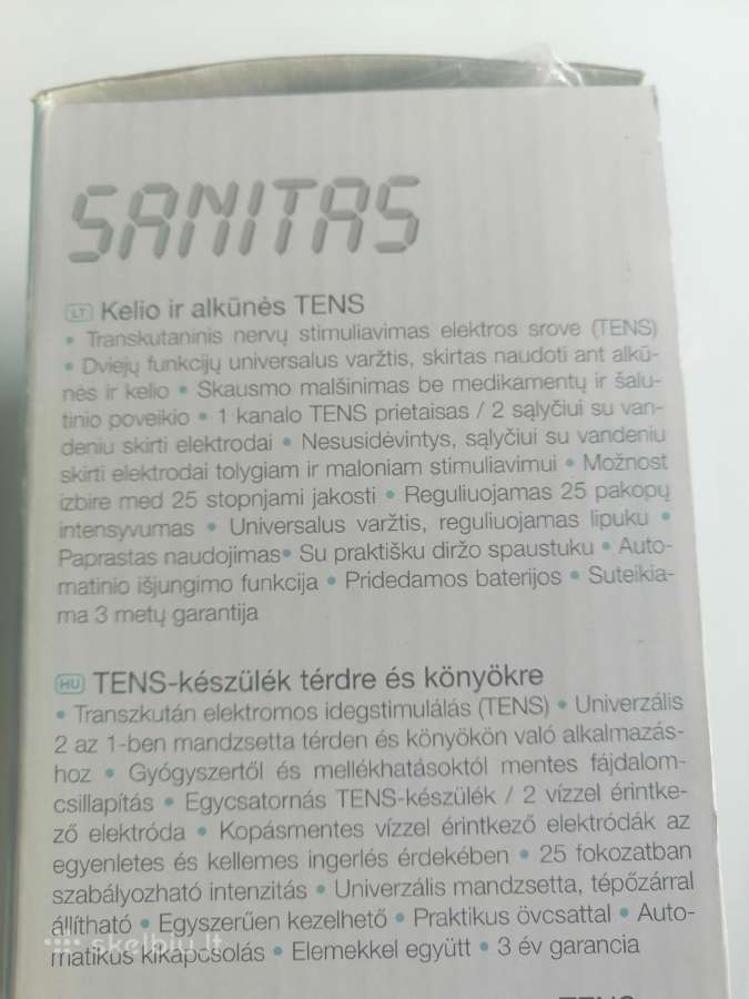 Sanitas kelio ir alkūnės impulsų aparatas Tens - nuotraukos Nr. 2