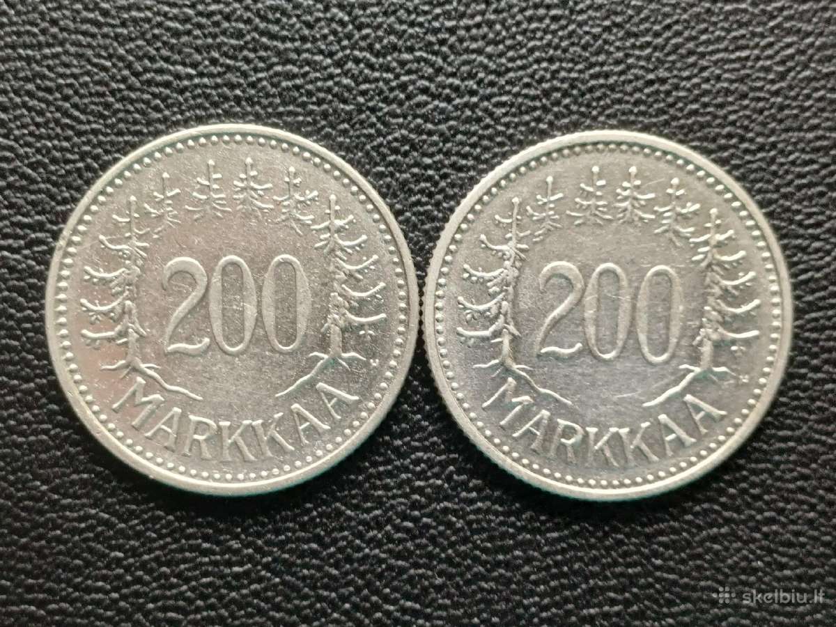 (220) 200 markių 1956-57m. Suomija sidabras