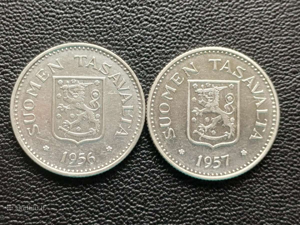 (220) 200 markių 1956-57m. Suomija sidabras - nuotraukos Nr. 2