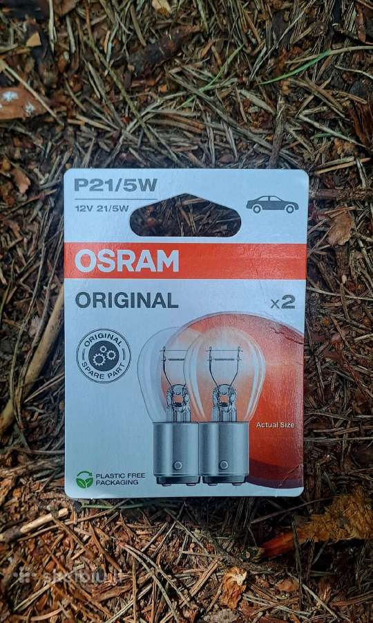 Automobilinės 2 lemputės osram original 12v P21/5w