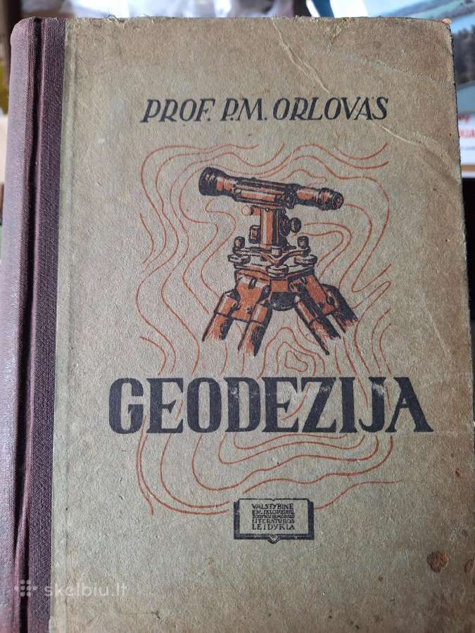 Parduodama knyga apie geodeziją.