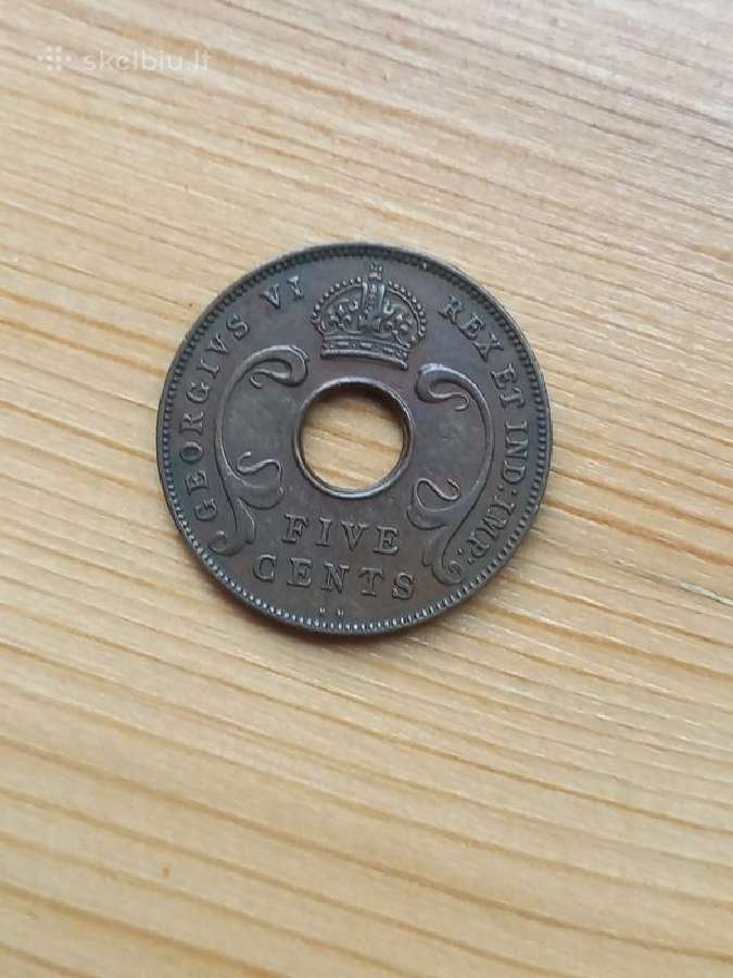 Britų Rytų Afrika 1937 5 centai - nuotraukos Nr. 2