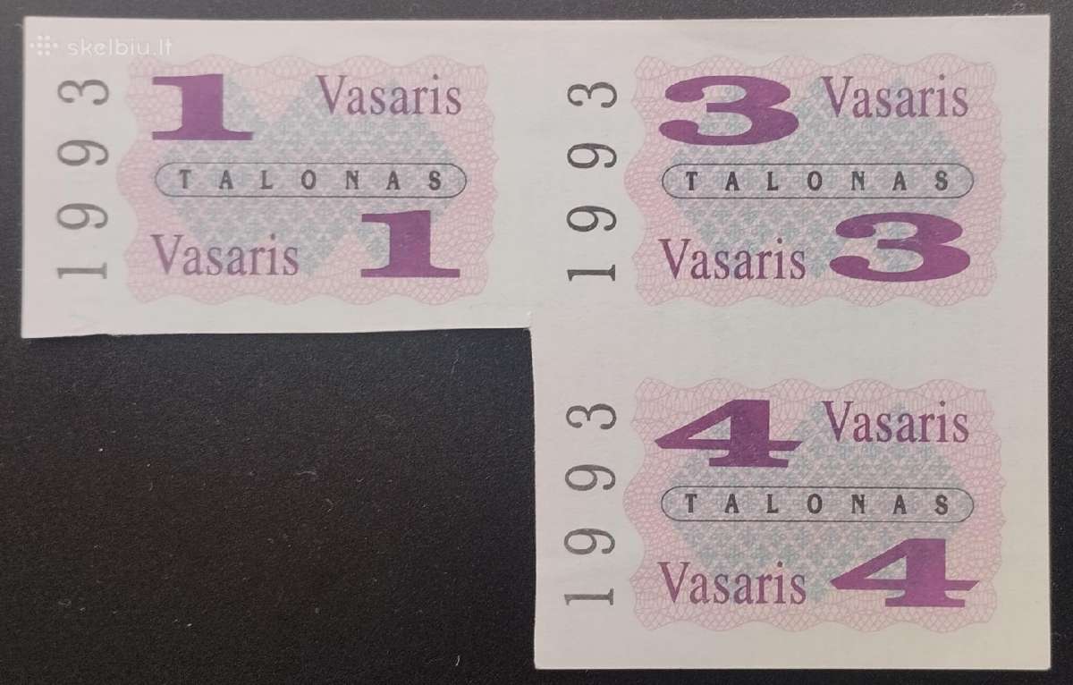 Lietuva 1993 vasario mėn. maisto talonai